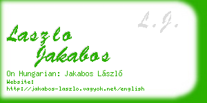 laszlo jakabos business card